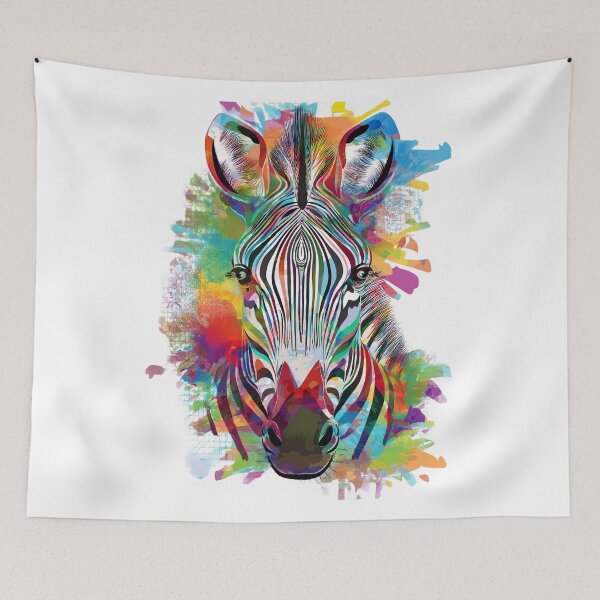 Artikelvorschau, Regenbogenstreifen entfesselt – Zebra-Designs entworfen und verkauft von RockitBaby.
