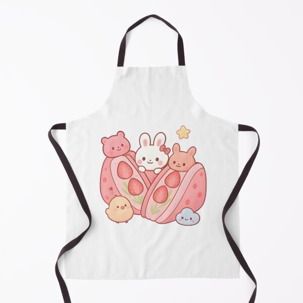 Item preview, Kawaii Strawberry Sandwich with Adorable Creatures – Cute Sando Dessert Art designed and sold by OsasChild.