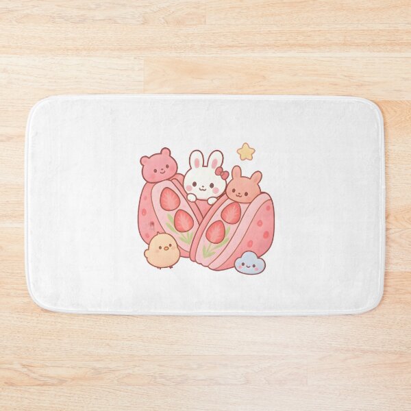 Item preview, Kawaii Strawberry Sandwich with Adorable Creatures – Cute Sando Dessert Art designed and sold by OsasChild.