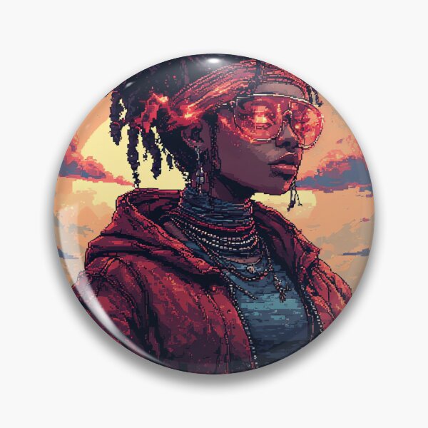 Item preview, Retro Art For Beautiful Woman With Fire Glasses designed and sold by pexoboy.