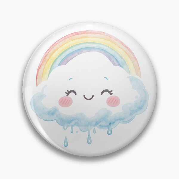 Item preview, Kawaii Rainbow Cloud, Cute Pastel Cloud Design on Hoodie, Stickers, Pillows & More designed and sold by HappySproutArt.