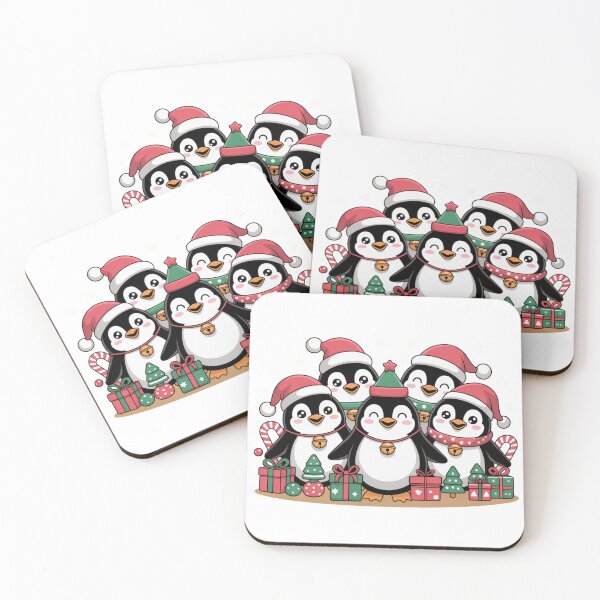 Item preview, Christmas Cartoon Penguins designed and sold by NicolasGlowArt.