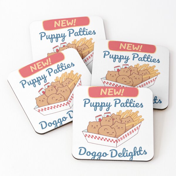 Item preview, Puppy Patties Doggo Delights Cartoon Food Art designed and sold by zoughlal.