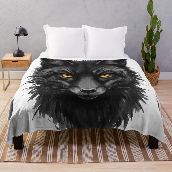 Item preview, Dark Fantasy Black Fox Wolf Neko Japanese Text Art designed and sold by zoughlal.