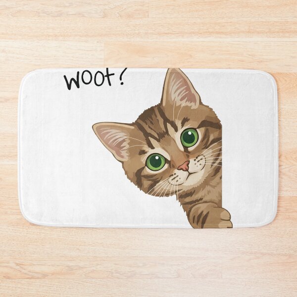 Item preview, Sneaky Peeper Cat Funny Woof Question Mark Humor designed and sold by zoughlal.