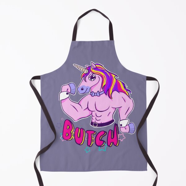 Item preview, Butch fabulous cartoon unicorn with buff muscles and rainbow hair designed and sold by kawaicherrypi.