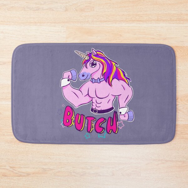 Item preview, Butch fabulous cartoon unicorn with buff muscles and rainbow hair designed and sold by kawaicherrypi.