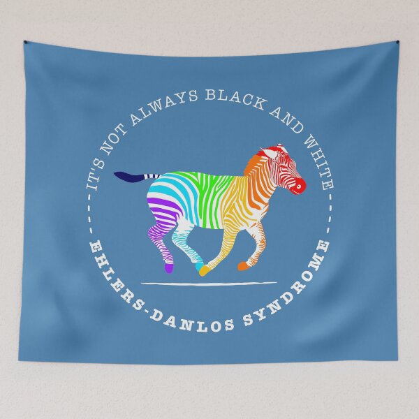 Item preview, Rainbow Zebra – Ehlers-Danlos Awareness designed and sold by Designs by Jesabee.