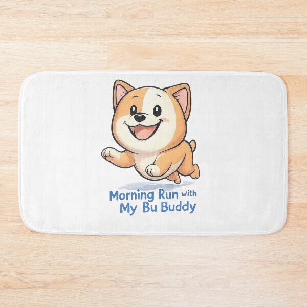 Item preview, Morning Run with My Buddy Cute Dog Active Lifestyle Shirt designed and sold by EcoArtTees.