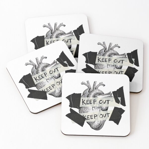 Item preview, KEEP OUT Heart Warning designed and sold by ITS-MY-SELF.