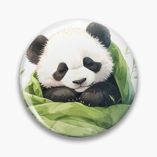 Item preview, Dreaming panda in a cuddly green blanket designed and sold by LiskoDesign.