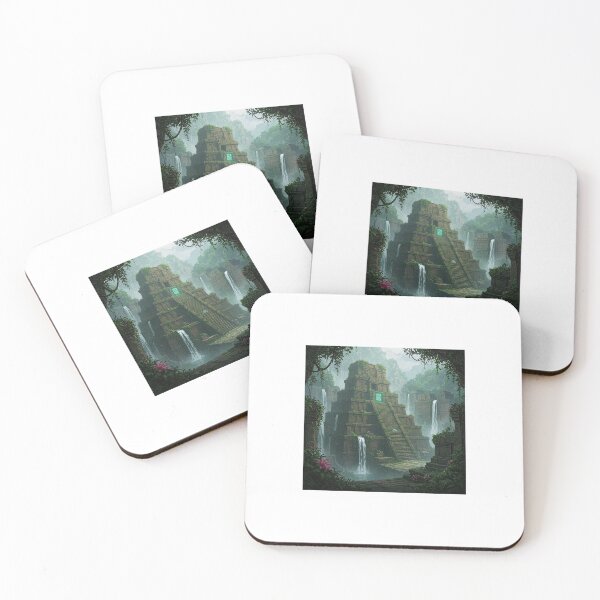Item preview, Ancient Mysterious Jungle City – Lost Civilization Artwork by WhimsyByPaul designed and sold by WhimsyByPaul.redbubble.com.