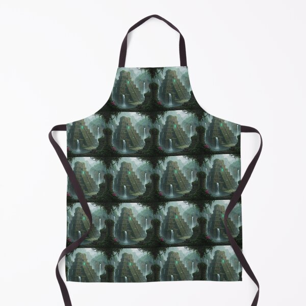Item preview, Ancient Mysterious Jungle City – Lost Civilization Artwork by WhimsyByPaul designed and sold by WhimsyByPaul.redbubble.com.