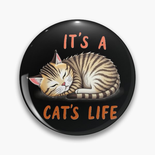 Item preview, Cute Sleeping Tabby Cat “It’s a Cat’s Life” Funny Cat Lover designed and sold by YoungFrankenstein.