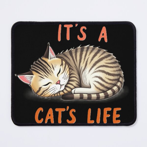 Item preview, Cute Sleeping Tabby Cat “It’s a Cat’s Life” Funny Cat Lover designed and sold by YoungFrankenstein.