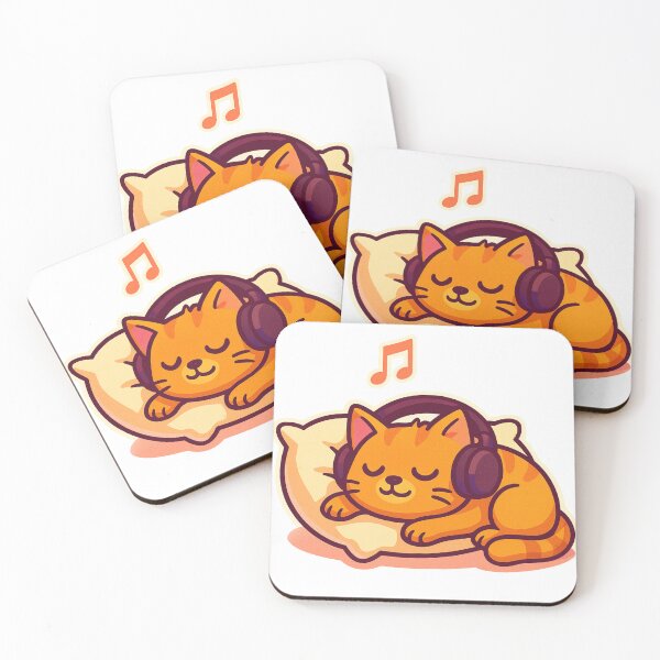 Item preview, LoFi Cat – Chill Orange Kitty Listening to Music designed and sold by MeowLaugh.