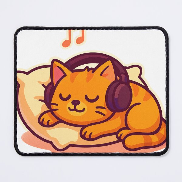 Item preview, LoFi Cat – Chill Orange Kitty Listening to Music designed and sold by MeowLaugh.