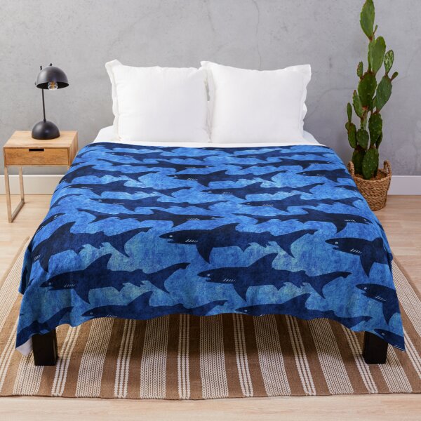 Item preview, Blue Ocean Sharks designed and sold by AntiqueImages.