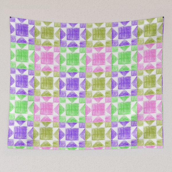 Item preview, Hand drawn colorful quilt pattern (pt2) designed and sold by Belle-creates.
