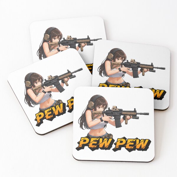 Item preview, PEW PEW GIRL – Cute, Loud, and Ready to Fire designed and sold by RAWLIFEGRAPHIC.