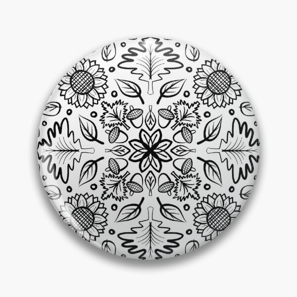 Item preview, Leaves, hazelnut and mushrooms pattern designed and sold by La Ardilla Creativa.