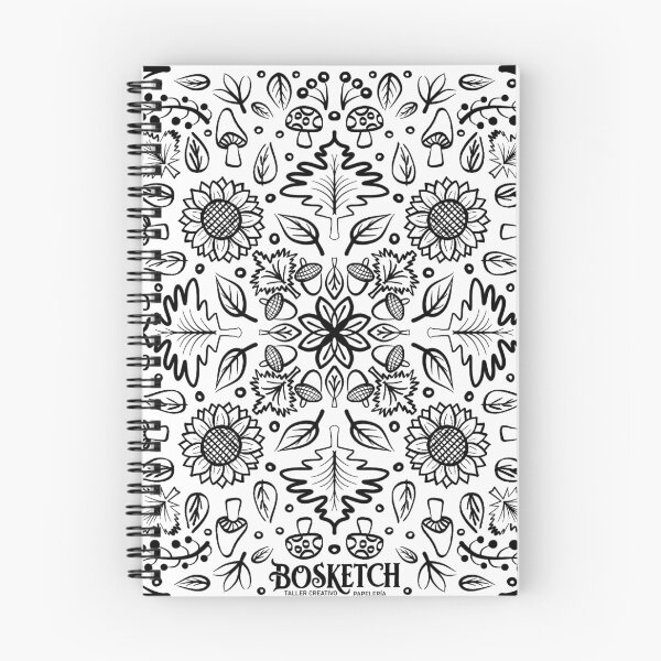 Item preview, Leaves, hazelnut and mushrooms pattern designed and sold by La Ardilla Creativa.