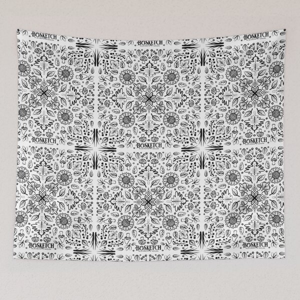Item preview, Leaves, hazelnut and mushrooms pattern designed and sold by La Ardilla Creativa.