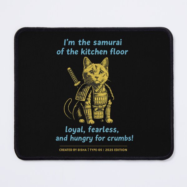Item preview, SAMURAI CAT – Guardian of Crumbs designed and sold by bisha.