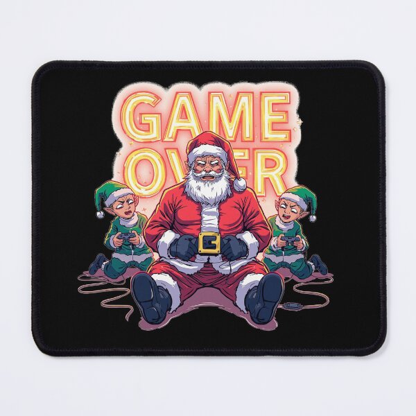 Item preview, Game Over Santa – Funny Christmas Gamer Santa with Elves designed and sold by PLUSHIWORLDtm.