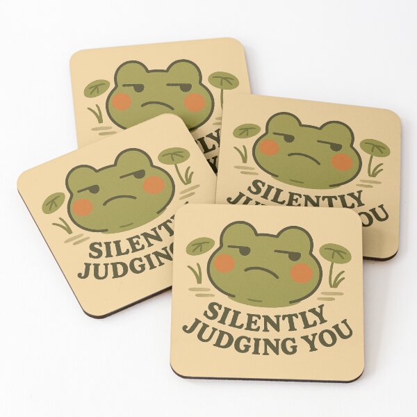 Item preview, Silently Judging You Frog | Cute Grumpy Frog Meme Aesthetic designed and sold by Florarts.
