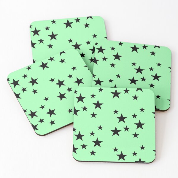 Item preview, Black Stars Green Background designed and sold by WaferWave.