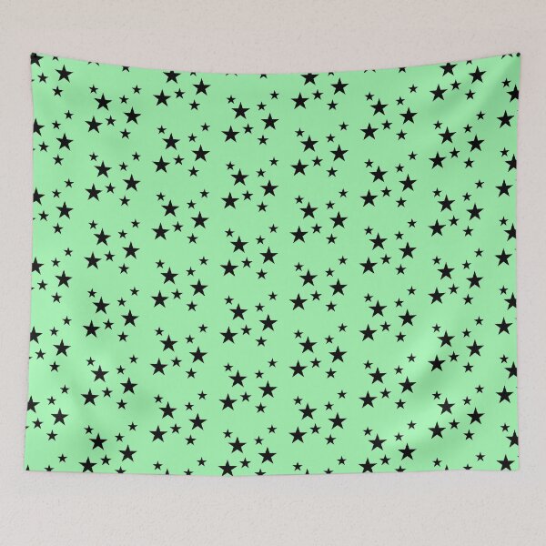 Item preview, Black Stars Green Background designed and sold by WaferWave.