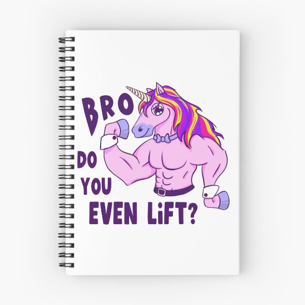Item preview, buff sassy cartoon unicorn | Bro, do you even lift? designed and sold by kawaicherrypi.