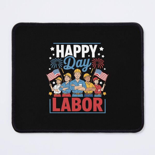 Item preview, Happy Labor Day With American Flag designed and sold by dainegilbert.