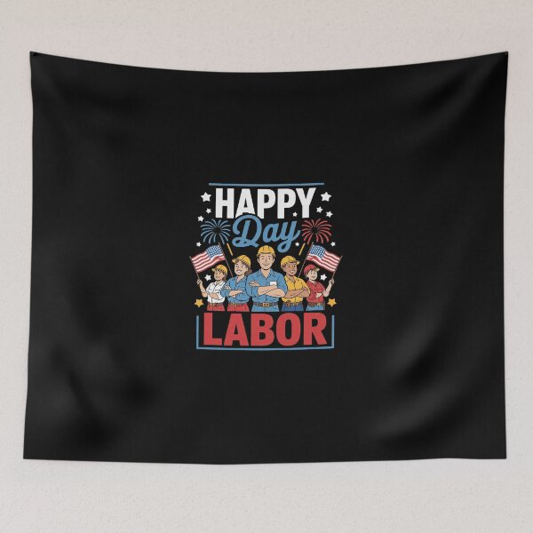 Item preview, Happy Labor Day With American Flag  designed and sold by dainegilbert.