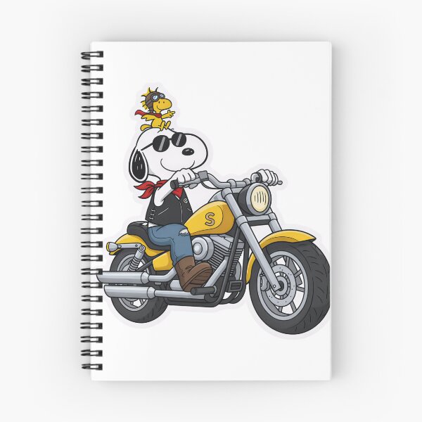 Aperçu de l'œuvre Autocollant Snoopy à moto avec Woodstock - Cool Peanuts créée et vendue par XM STOREZ .