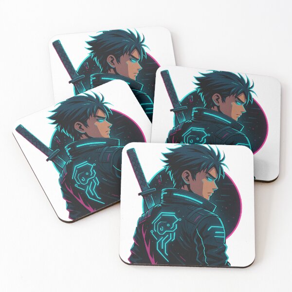 Item preview, Cyberpunk Samurai with Neon Circuit Jacket designed and sold by Keios Cool Apparel.