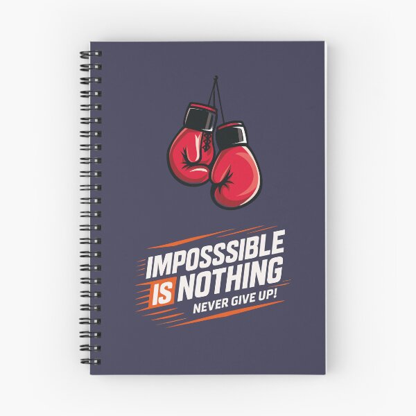 Item preview, Impossible Is Nothing 'Never Give Up!'  – Motivational Sport Typography designed and sold by RetroChill.