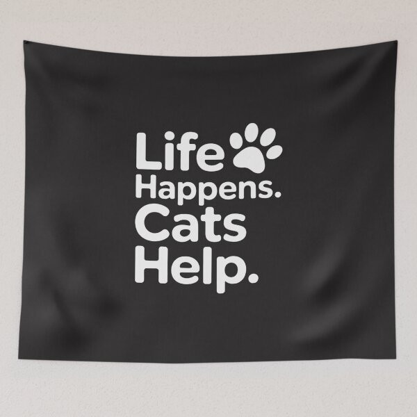 Item preview, Life Happens Cats Helps designed and sold by universe-hold ⭐⭐⭐⭐⭐.