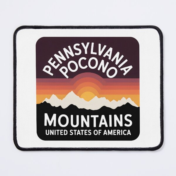 Item preview, Pocono Mountains Pennsylvania – Retro Sunset Landscape designed and sold by VividOrganica.