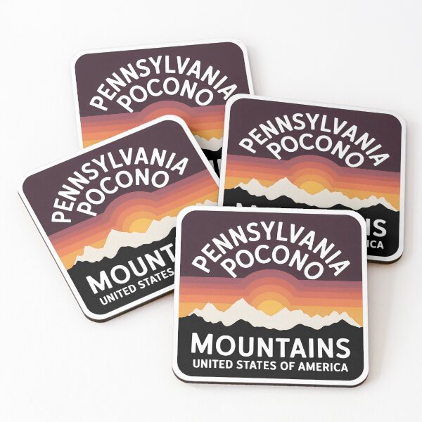 Item preview, Pocono Mountains Pennsylvania – Retro Sunset Landscape designed and sold by VividOrganica.