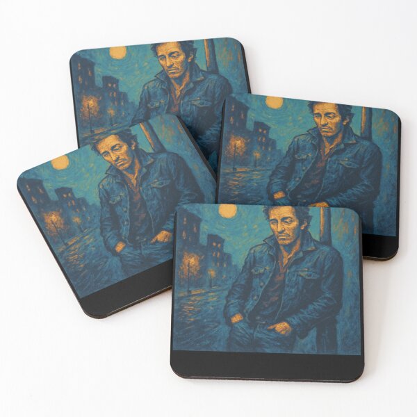 Item preview, City Night Retro Blue Portrait Inspired By 80s Album Art designed and sold by KaliYahro.