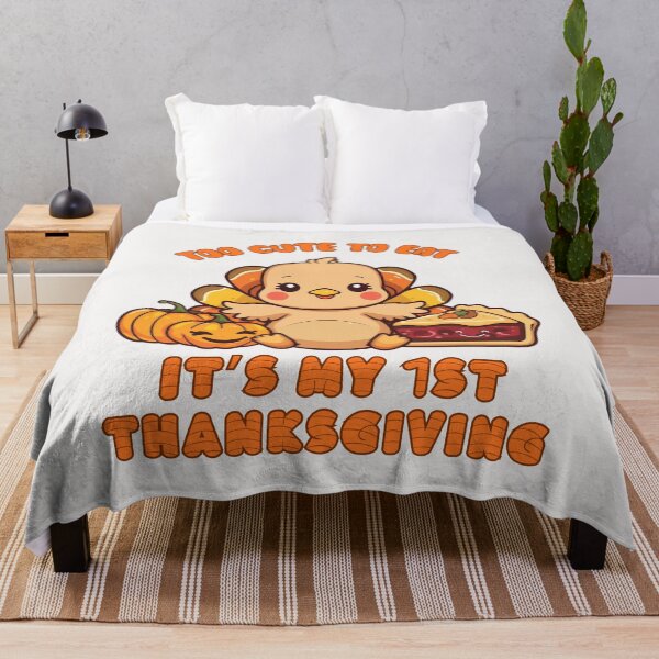 Item preview, Too Cute to Eat - My 1st Thanksgiving designed and sold by DreamArtmaStudio.