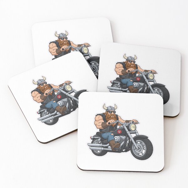 Item preview, Viking Biker Sticker | Norseman on Motorcycle | Bearded Warrior Chopper Rider designed and sold by XM STOREZ .