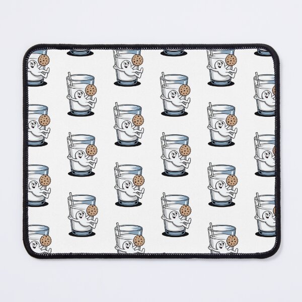 Item preview, Cute Milk and Cookie Cartoon: Retro Mascot Lounging in Glass designed and sold by RudArtAI.