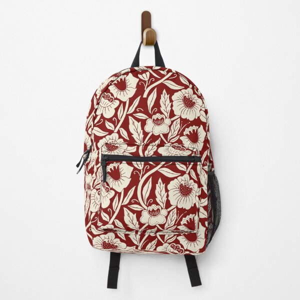 Item preview, Floral pattern, deep red designed and sold by AnniBoDesign.