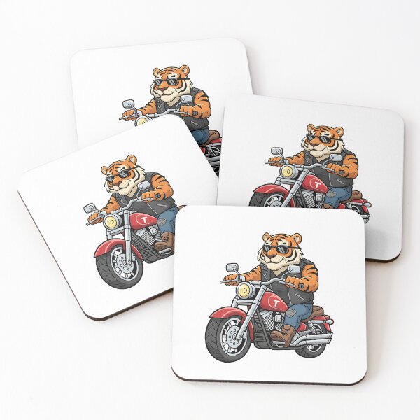 Item preview, **Cool Biker Tiger Riding Motorcycle designed and sold by XM STOREZ .
