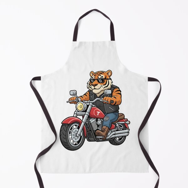 Item preview, **Cool Biker Tiger Riding Motorcycle designed and sold by XM STOREZ .