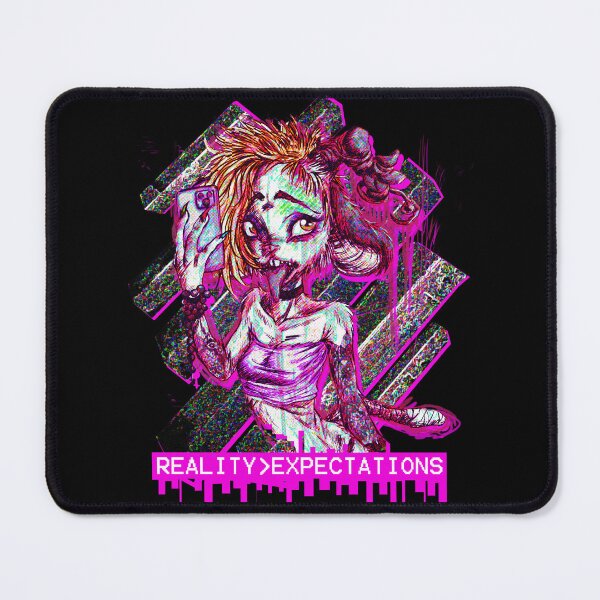 Item preview, Eyestrain Goth Furry Anthro Mouse Monster Girl Expectations Vs Reality designed and sold by GrotsqMachine.
