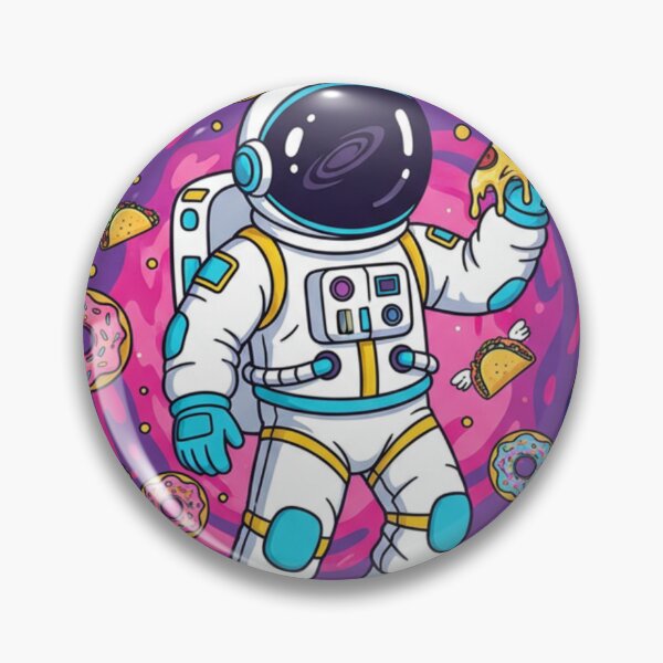 Item preview, Astronaut Eating Pizza Tacos Donuts in Space designed and sold by marry treasures.